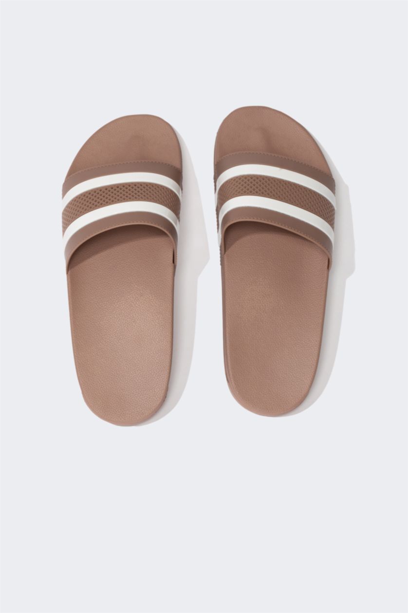 MAN Beige Man High Sole Slip On Slippers