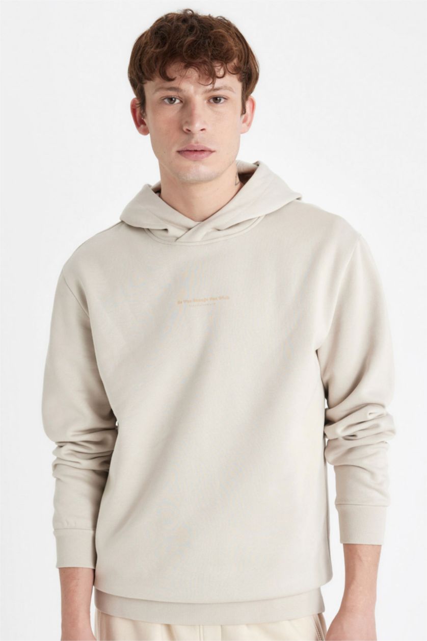 Erkek Taş Regular Fıt Sweatshirt