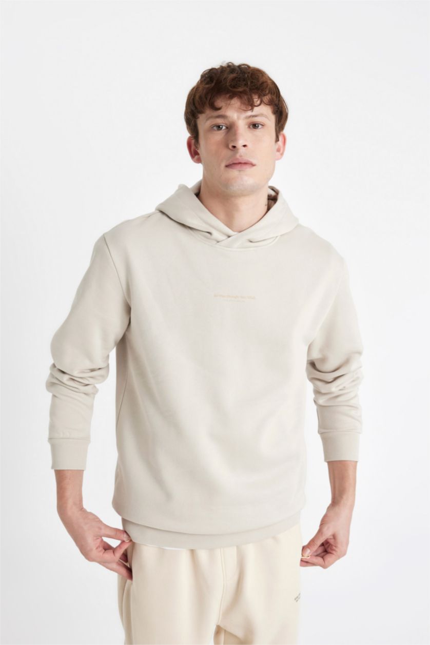 Erkek Taş Regular Fıt Sweatshirt