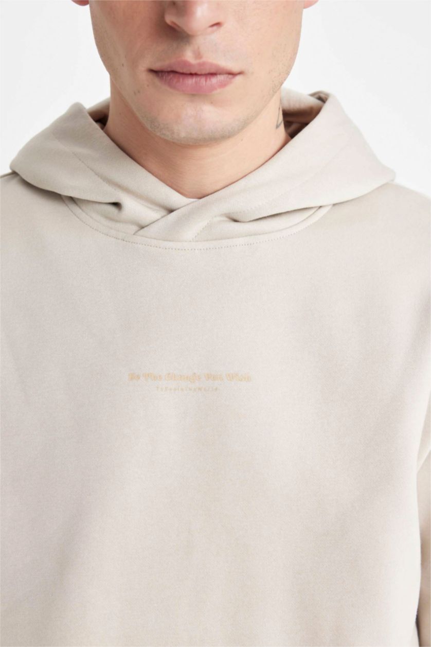 Erkek Taş Regular Fıt Sweatshirt