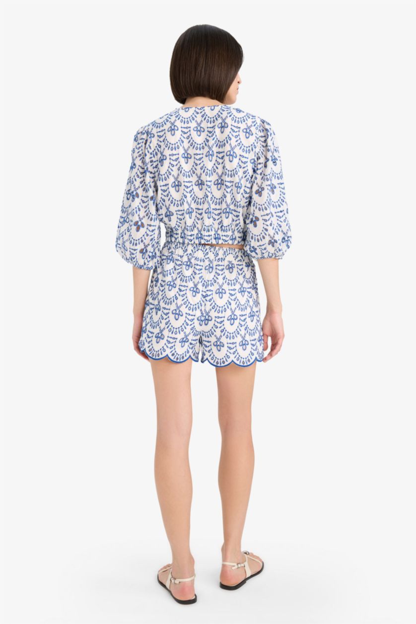 نساء أزرق فاقع لبس بحر مطرز قصة عادية من Fall in Love