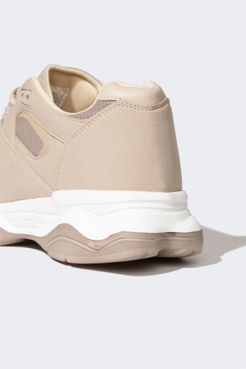 رجال بيج غامق حذاء رياضي رجالي برباط بكعب سميك