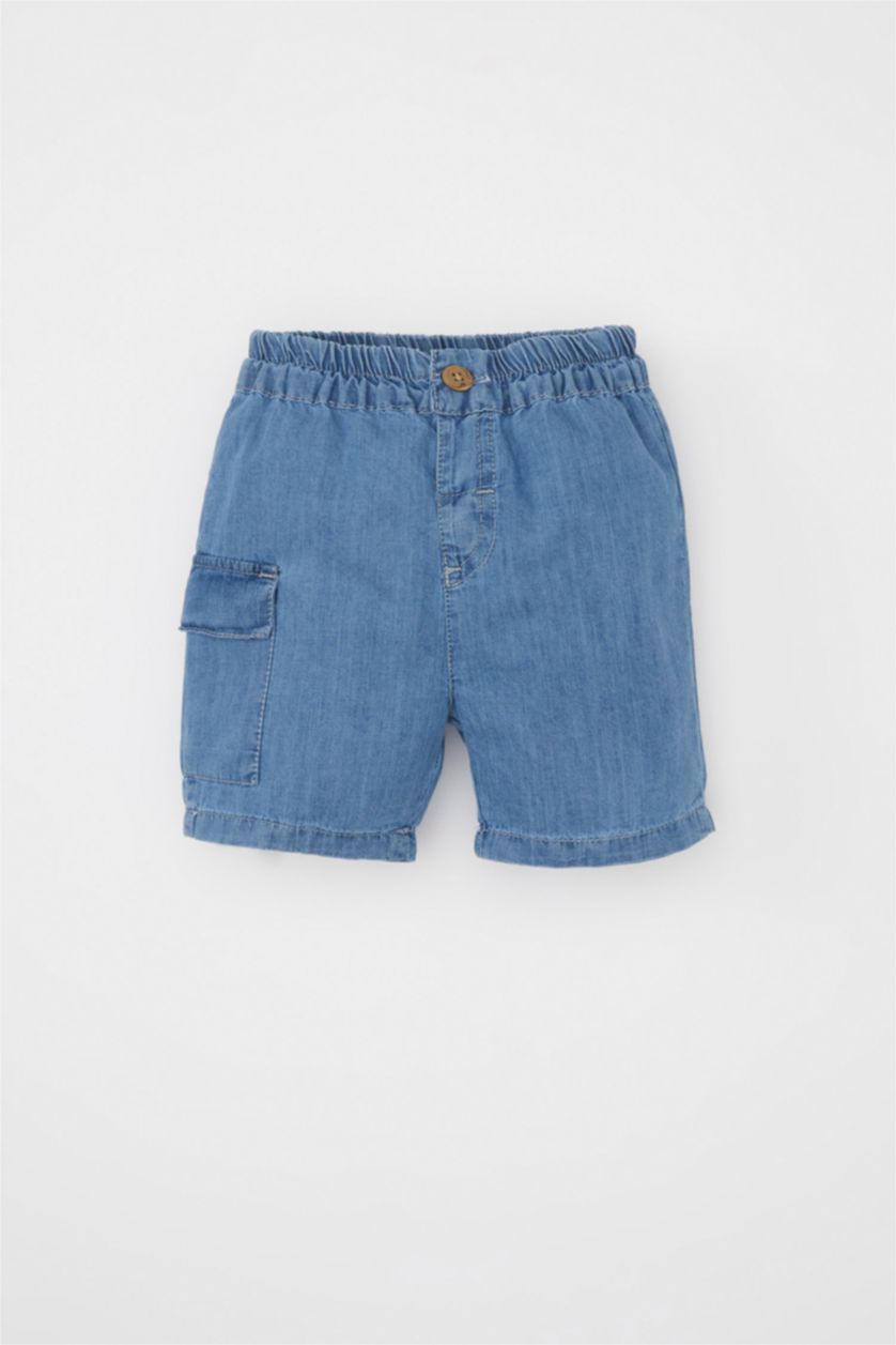 Baby Boy Red Baby Boy Printed T-Shirt Jean Shorts 2 Piece Set