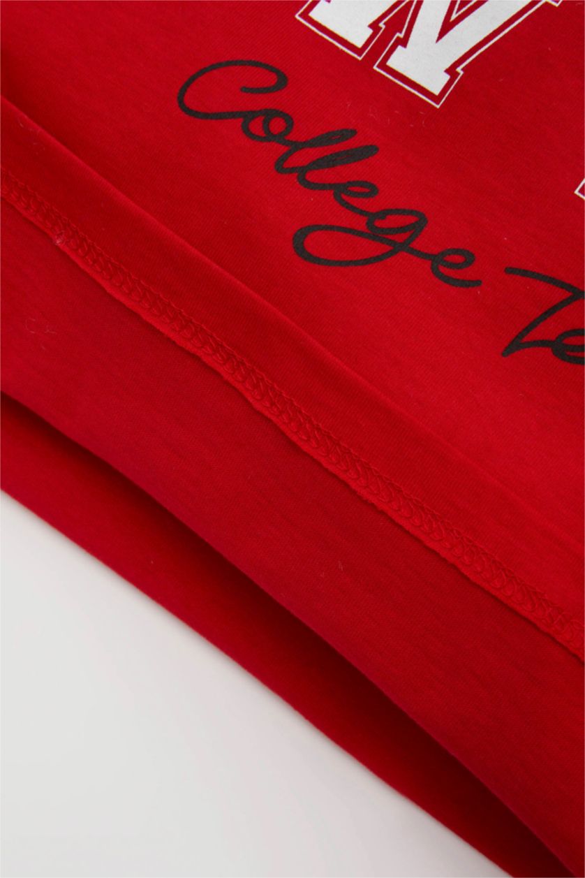 Baby Boy Red Baby Boy Printed T-Shirt Jean Shorts 2 Piece Set