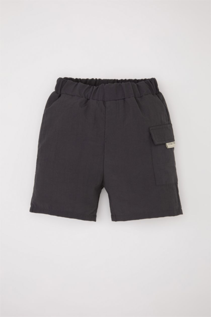 مولود ذكر أزرق طقم ولادي تيشيرت وشورت بطبعة نمر - قطعتين