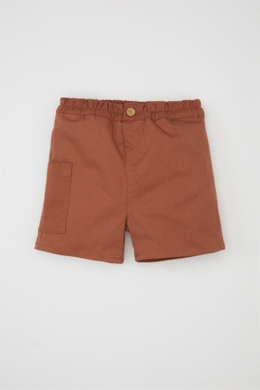 طفل صغير أبيض طقم بيبي اولادي شورت وقميص بوبلين قصة عادية - قطعتين