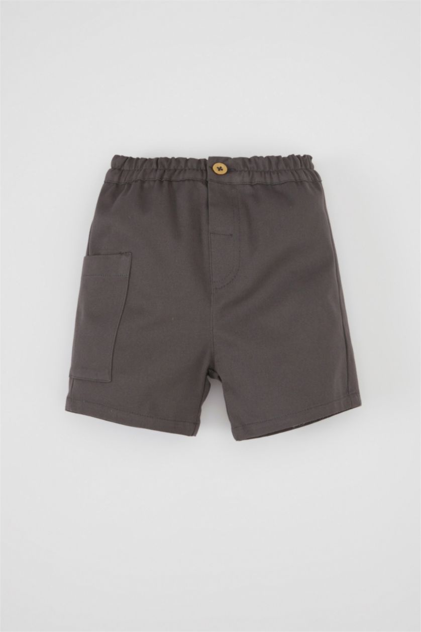 Erkek Bebek Sarı Erkek Bebek 2'li Takım Baskılı Kısa Kollu Tişört Şort