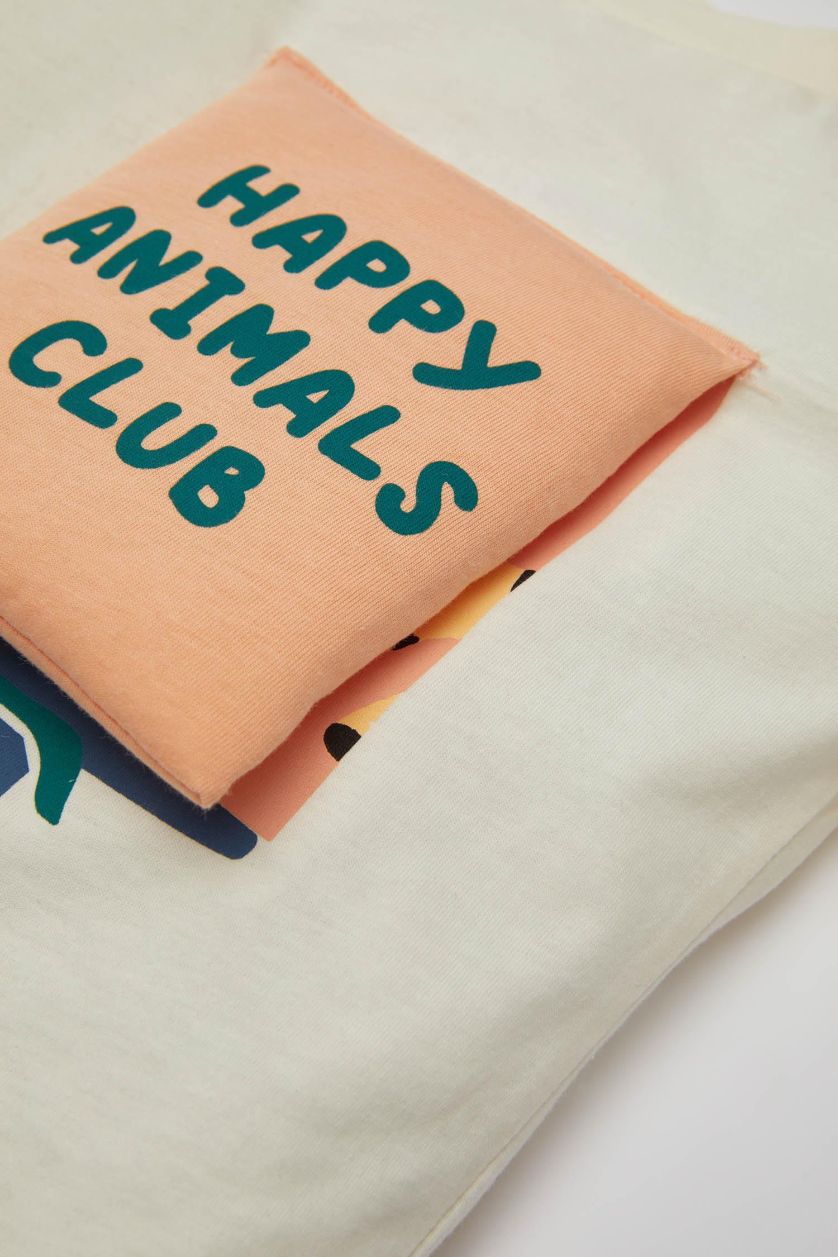 BÉBÉ GARÇON Écru T-Shirt imprimé Véhicule Manches Courtes Col Bateau pour Bébé Garçon