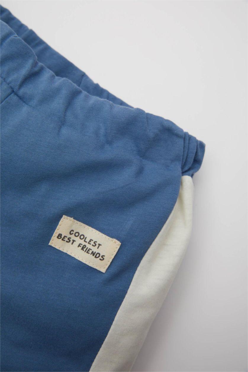 BABY BOY Blue Baby Boy Regular Fit Color Block Shorts
