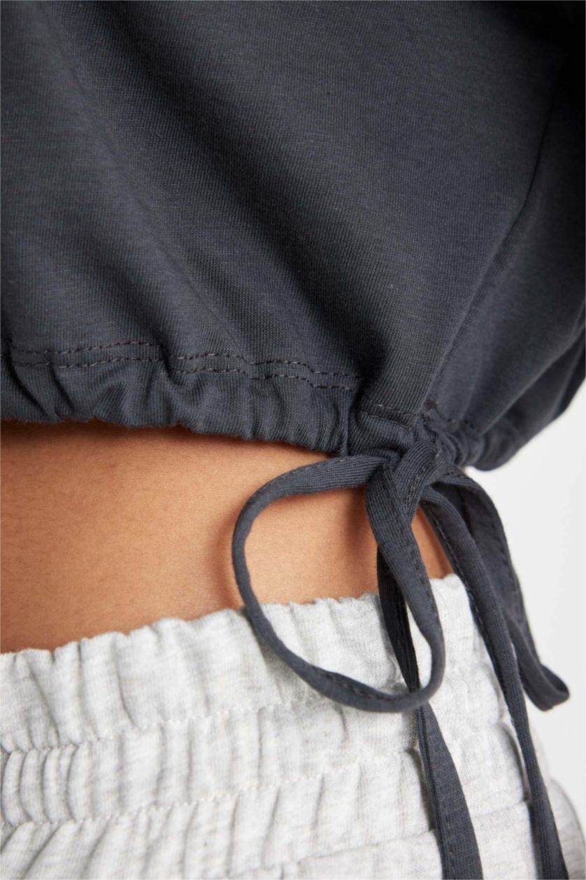 Kadın Antrasit NBA Chıcago Bulls Bisiklet Yaka Kısa Kollu Tişört