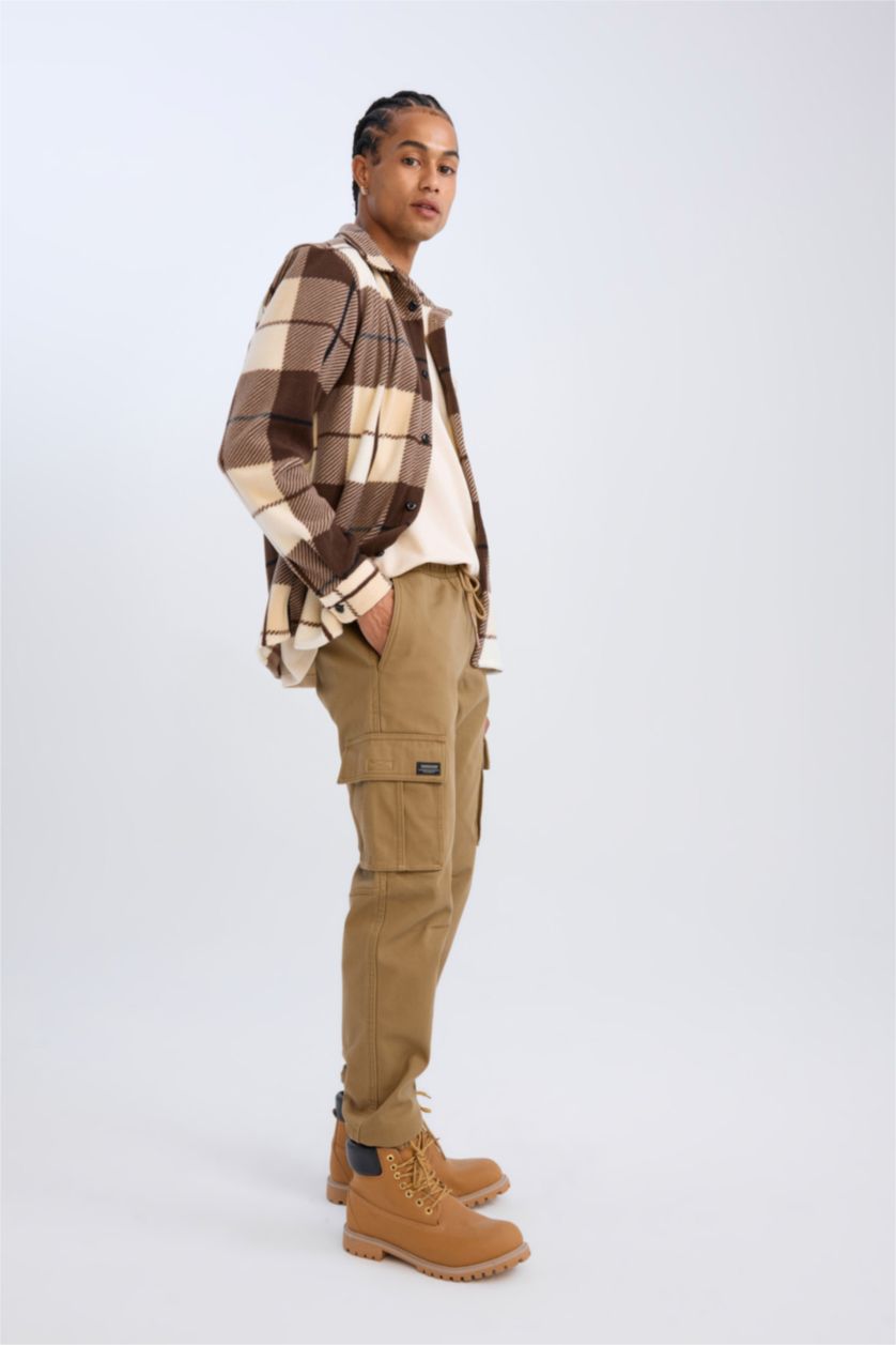 MAN Camel Regular Fit Jogger Cargo Pants
