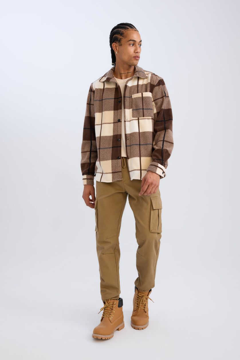 MAN Camel Regular Fit Jogger Cargo Pants