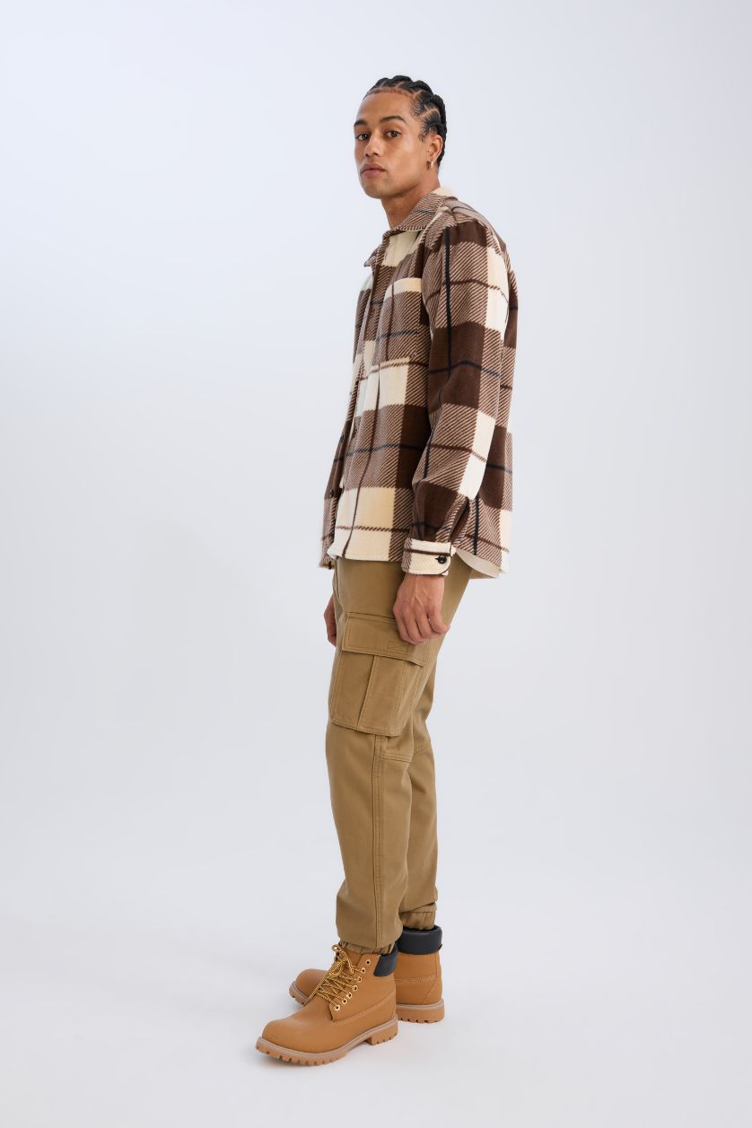 MAN Camel Regular Fit Jogger Cargo Pants