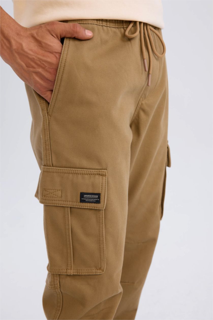 MAN Camel Regular Fit Jogger Cargo Pants