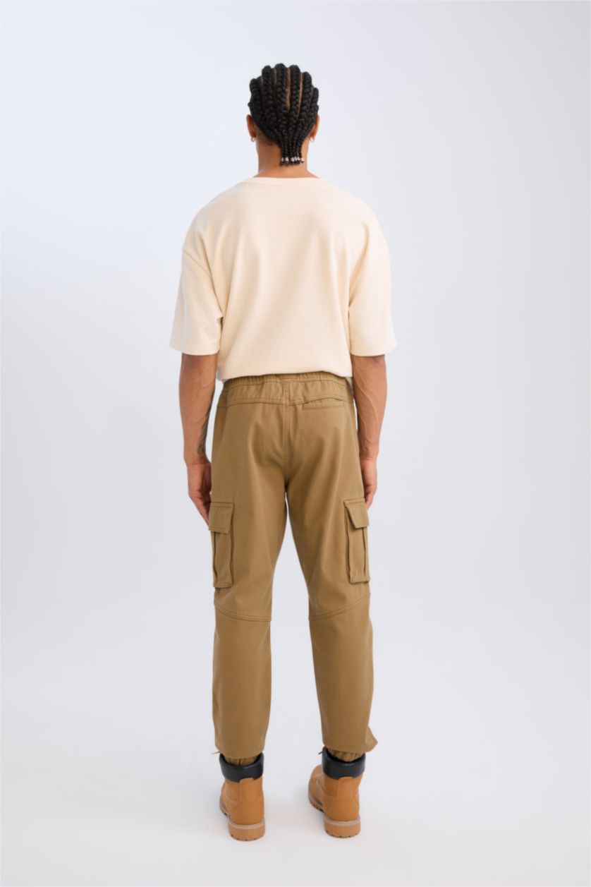 MAN Camel Regular Fit Jogger Cargo Pants