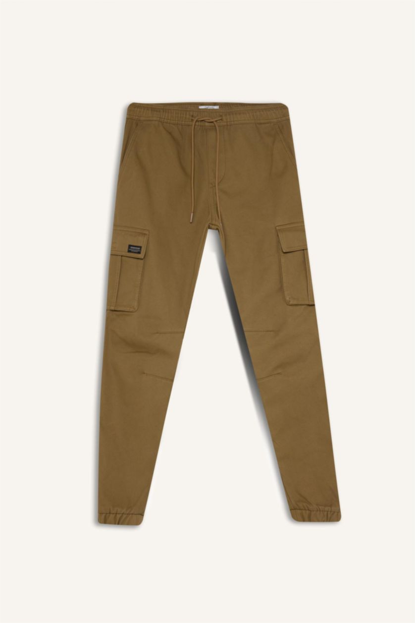 MAN Camel Regular Fit Jogger Cargo Pants