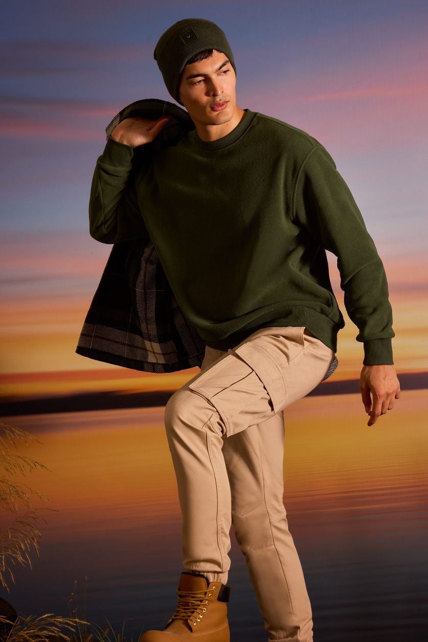 HOMME Beige Pantalon jogger cargo