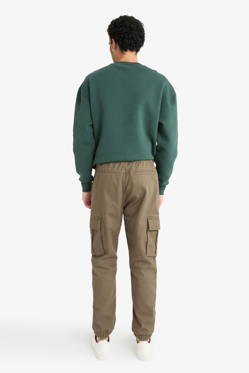 Erkek Haki Kargo Cepli Jogger Pantolon