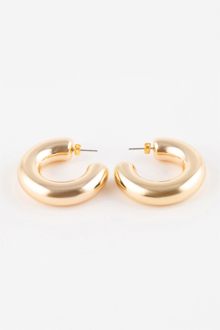 Женщины Золотой Золотые круглые серьги для женщин