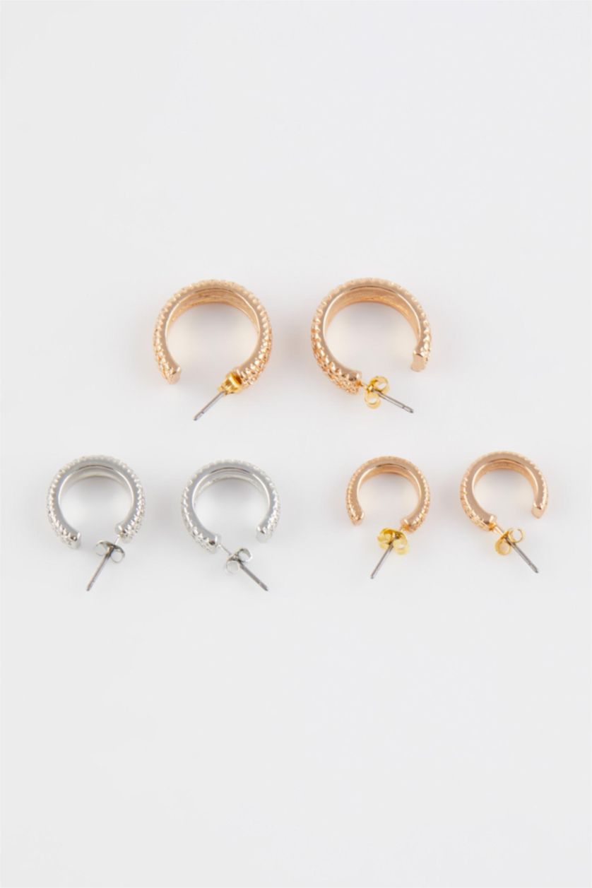 Kadın Karma Kadın 3'lü Halka Küpe