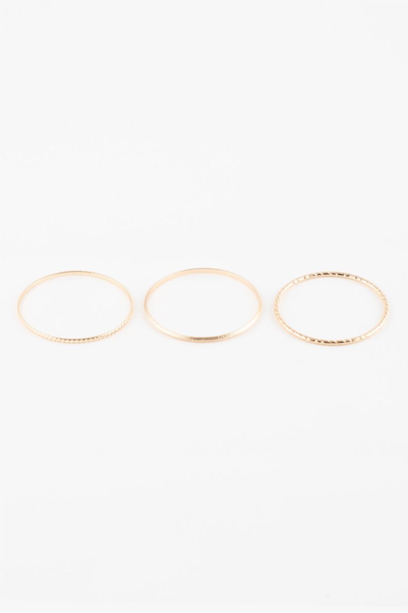 FEMME Altın Lot de 3 Bracelets dorés pour femme