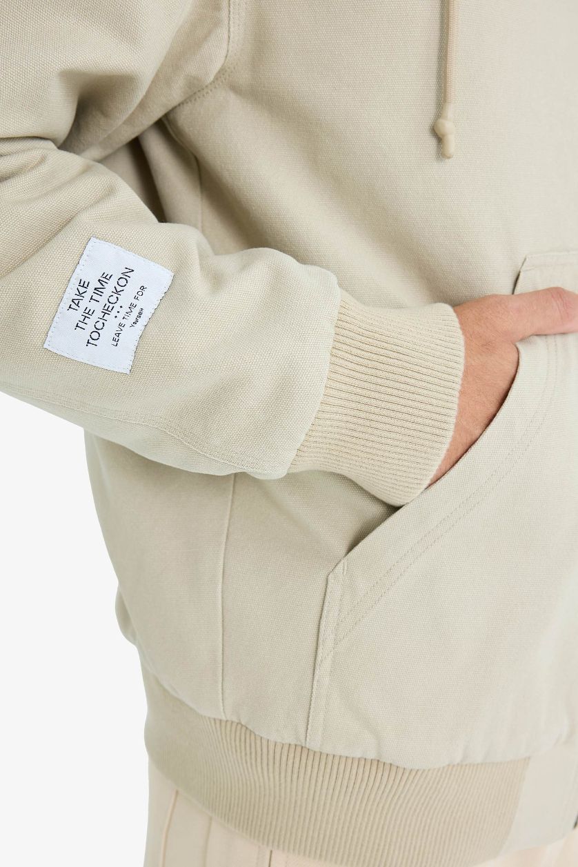 Erkek Taş %100 Pamuk Oversize Mont