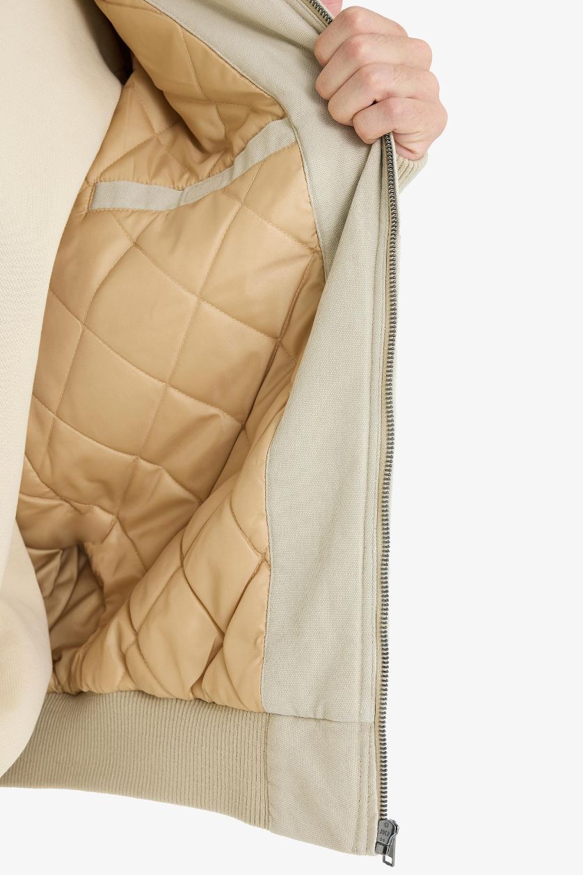 Erkek Taş %100 Pamuk Oversize Mont