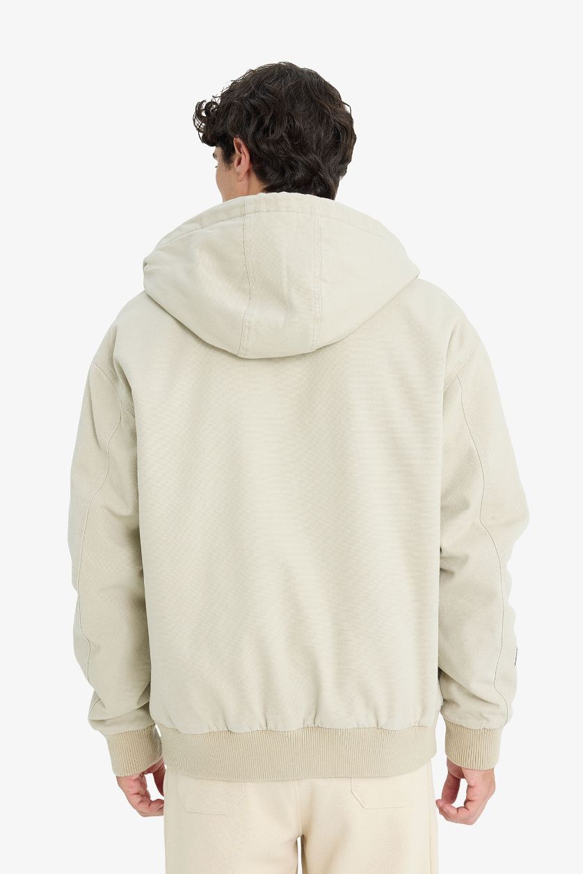 Erkek Taş %100 Pamuk Oversize Mont