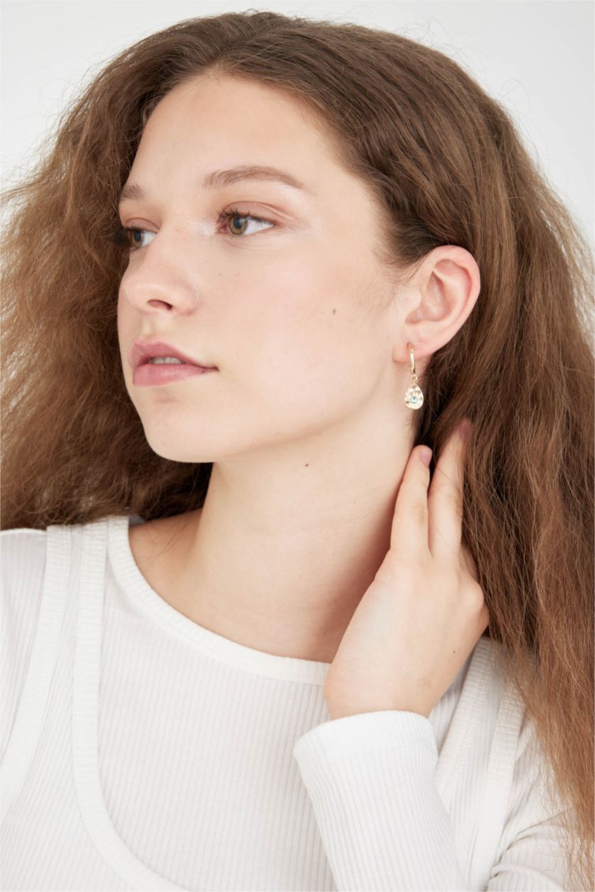 حريمي GOLD حلق حريمي ذهبي بحجر - 6 قطع