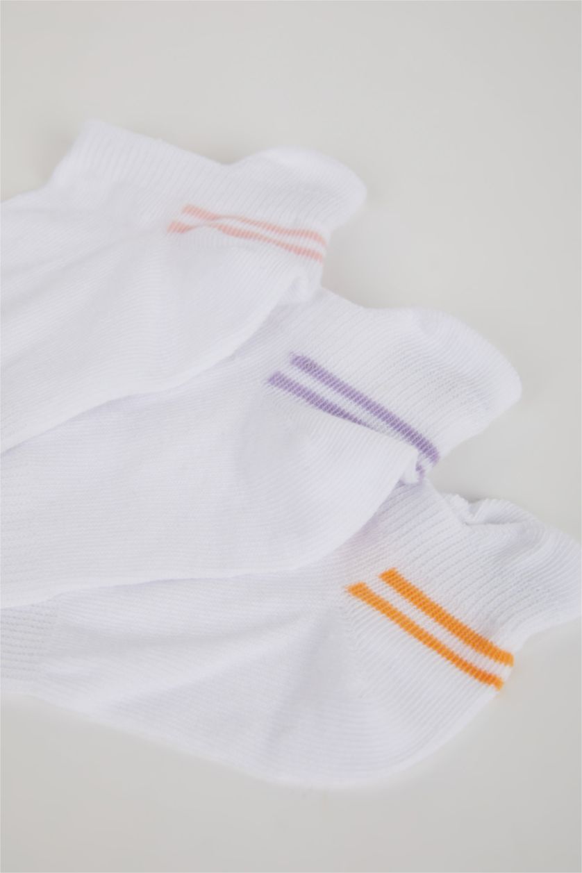 FEMME Blanc Lot de 3 paires de Chaussettes Courtes en Coton pour Femme