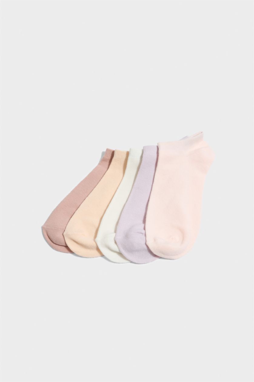 FEMME Rose Clair Lot de 5 Chaussettes invisibles en coton pour femme