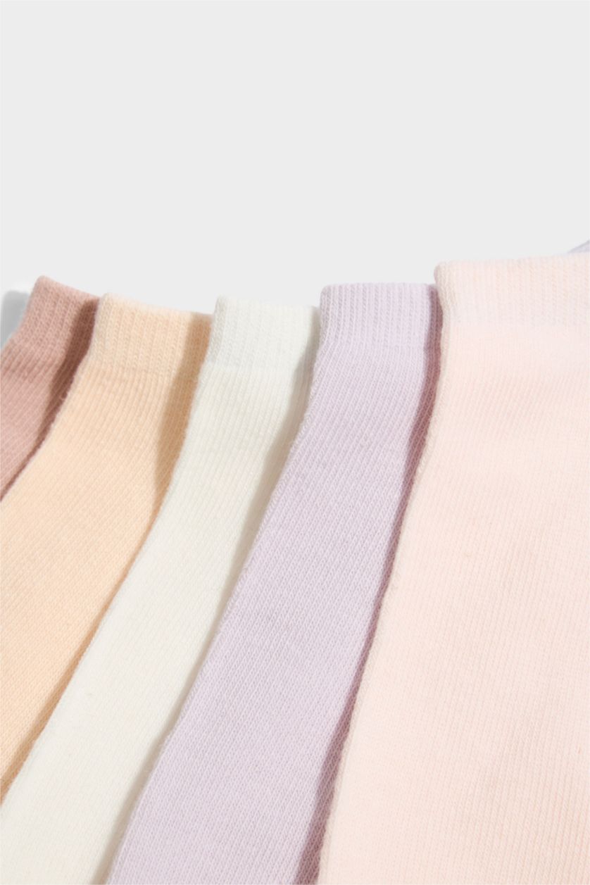 FEMME Rose Clair Lot de 5 Chaussettes invisibles en coton pour femme