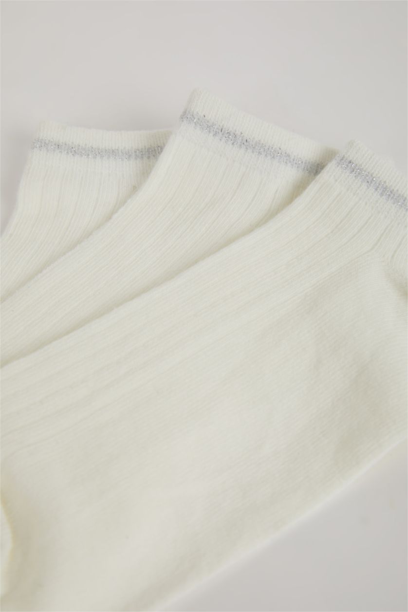 FEMME Blanc Chaussettes Courtes Coton 3 Femme