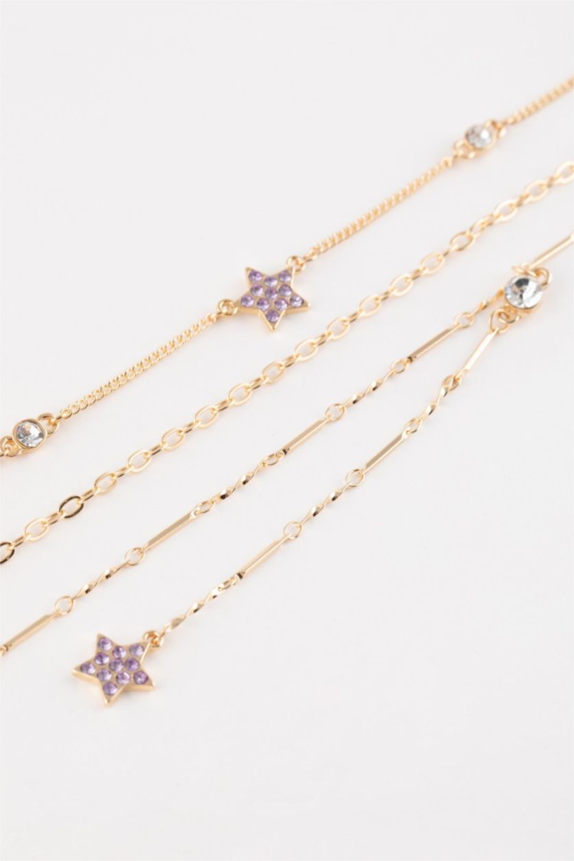 حريمي GOLD سلسله حريمي على شكل نجم - 3 قطع