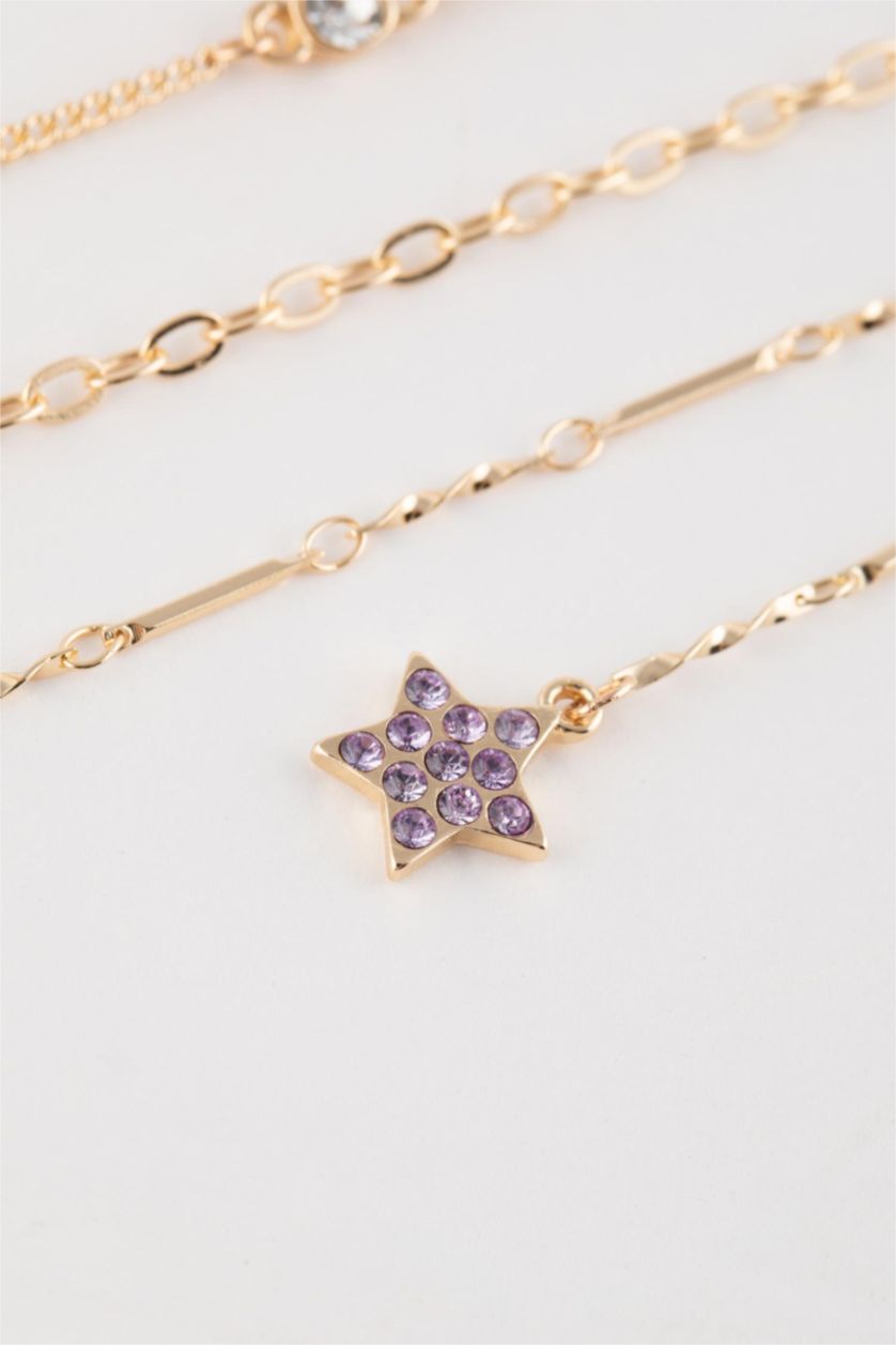 حريمي GOLD سلسله حريمي على شكل نجم - 3 قطع