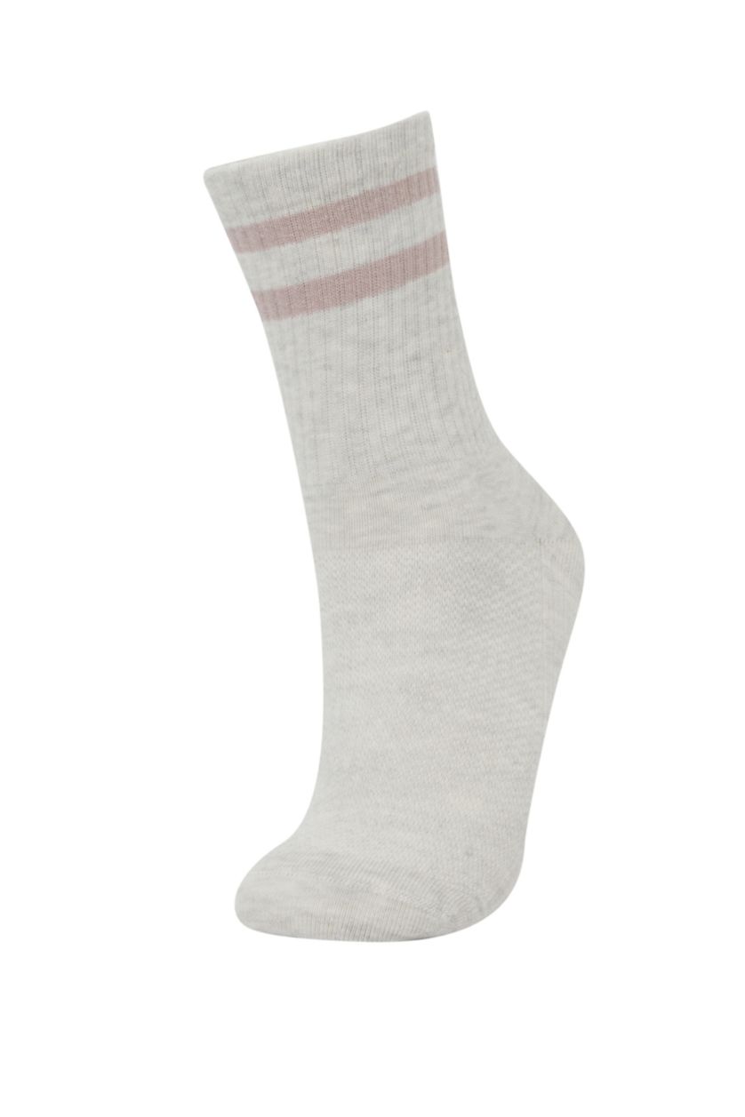 Kadın Karma Kadın 3'lü Pamuklu Uzun Çorap