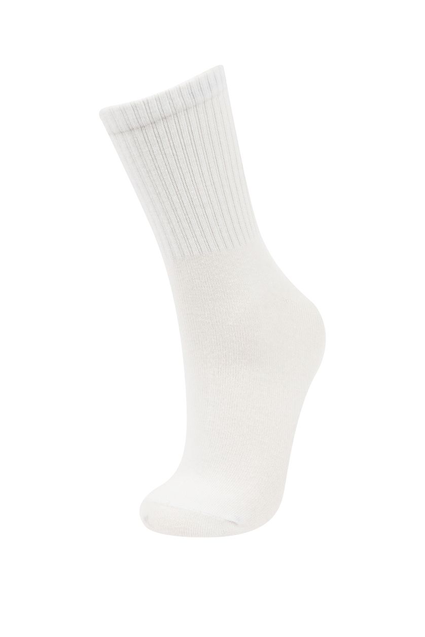 WOMAN White Woman 5 Piece Cotton Long Socks