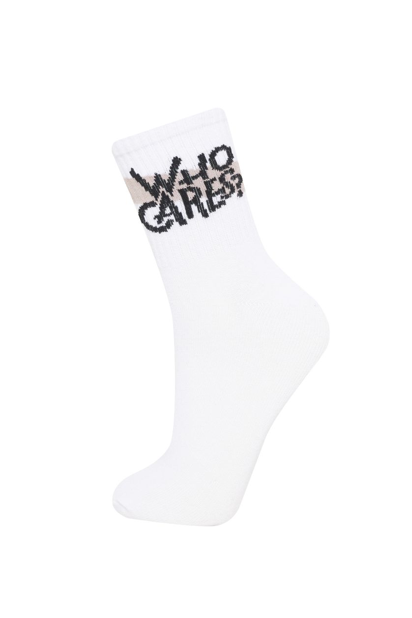 WOMAN White Woman 3 Piece Cotton Long Socks