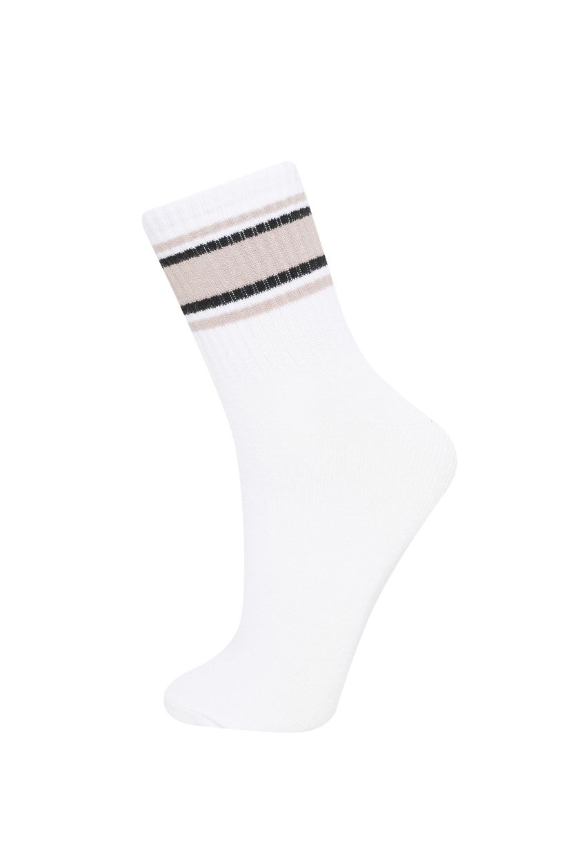 WOMAN White Woman 3 Piece Cotton Long Socks