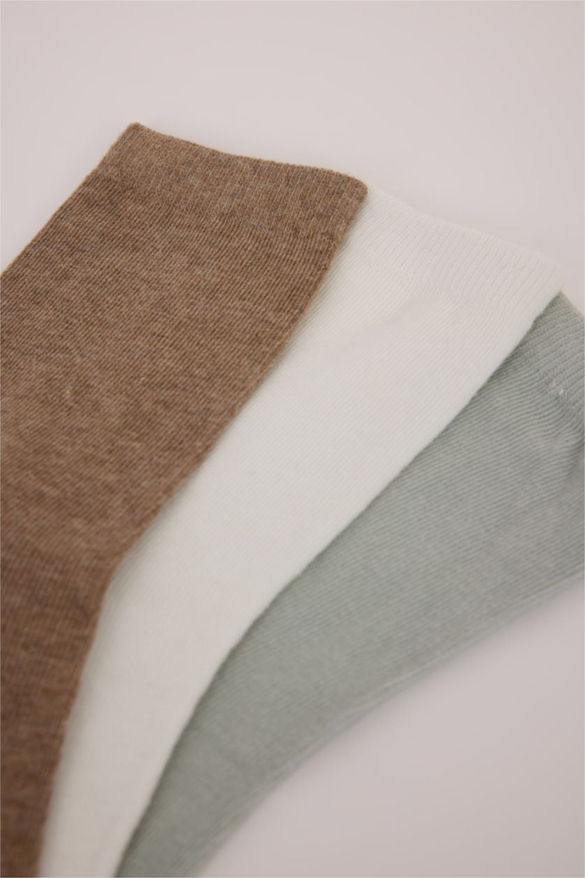 نساء Yumuşak جوارب نسائية طويلة من قطن من 3 قطع
