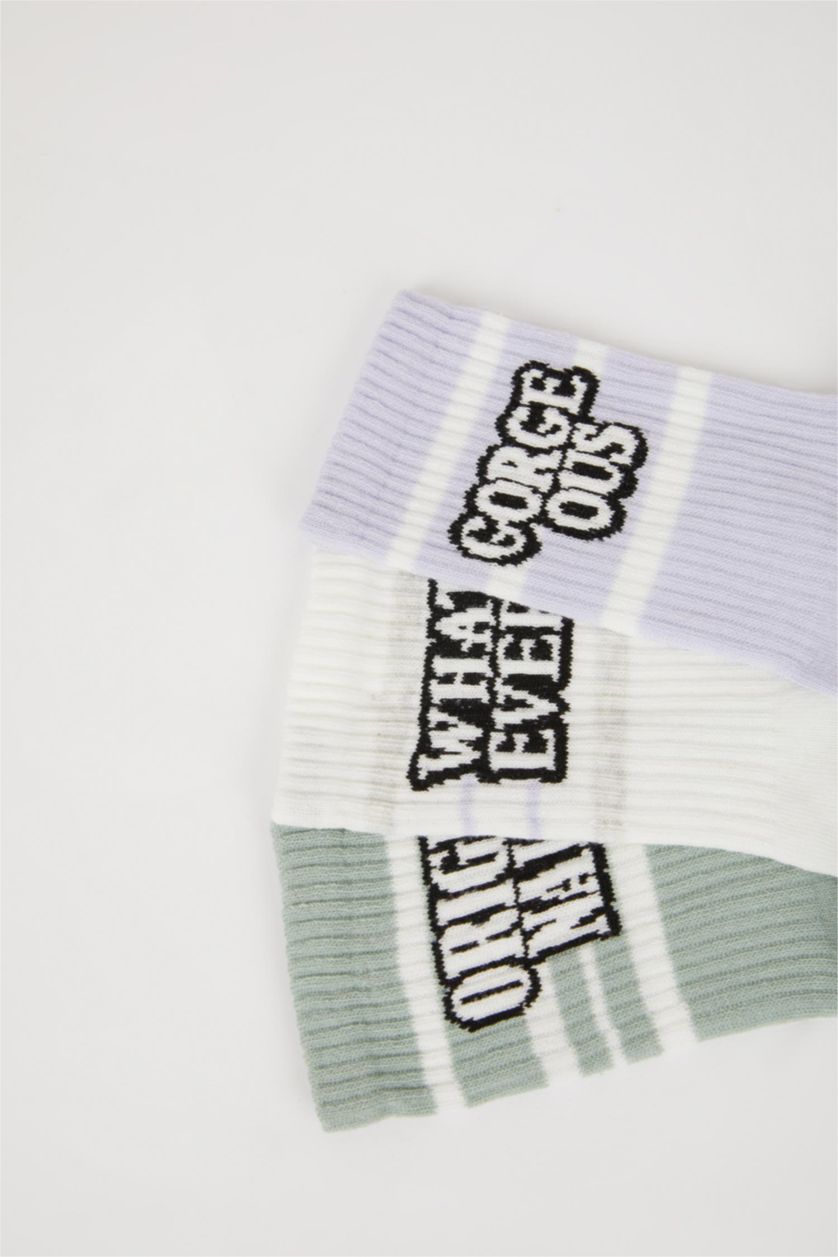 نساء Karma جوارب طويلة نسائية من قطن - 3 قطع