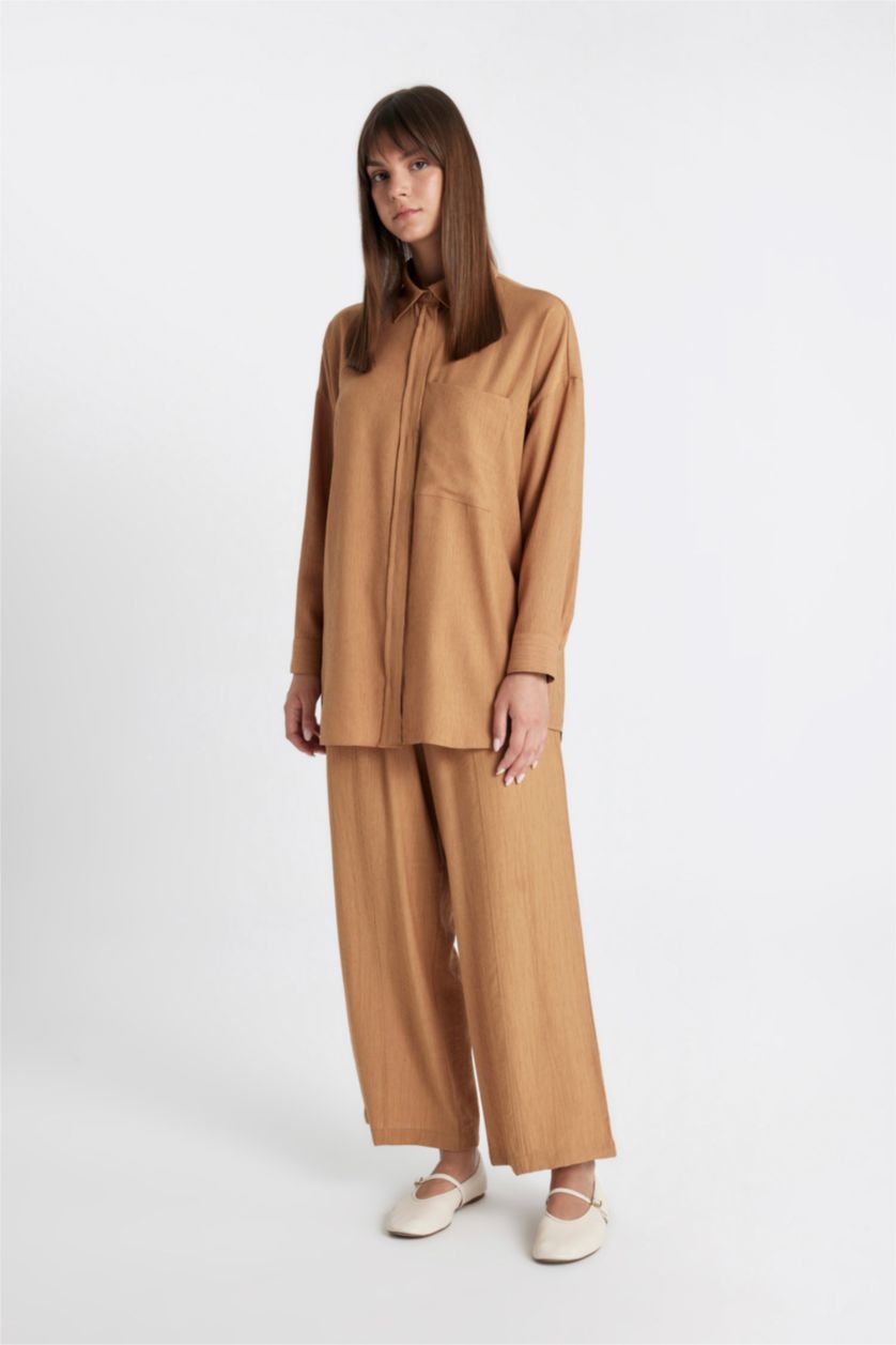 WOMAN Camel Harem Trousers