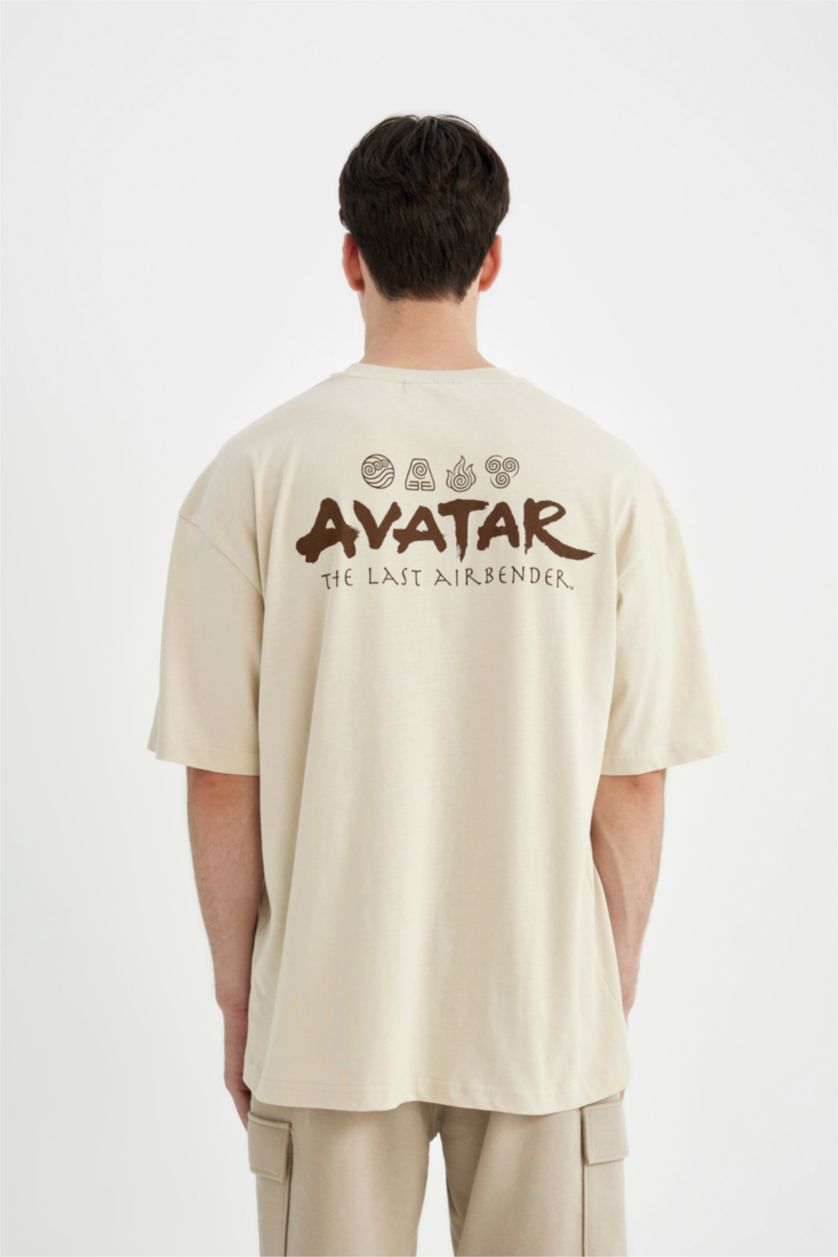 MAN Beige Oversize Fit Short Sleeve T-Shirt