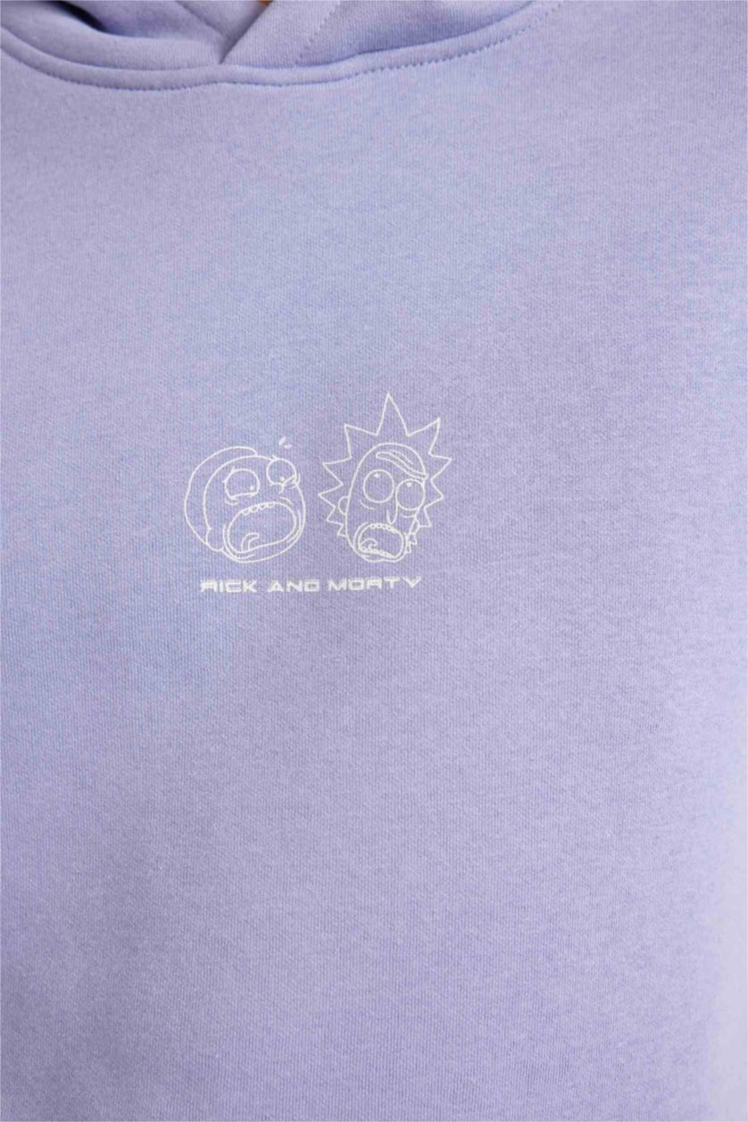 Ерлер Сирень Rick and Morty бокси фит үлкен бас киімді Свитер