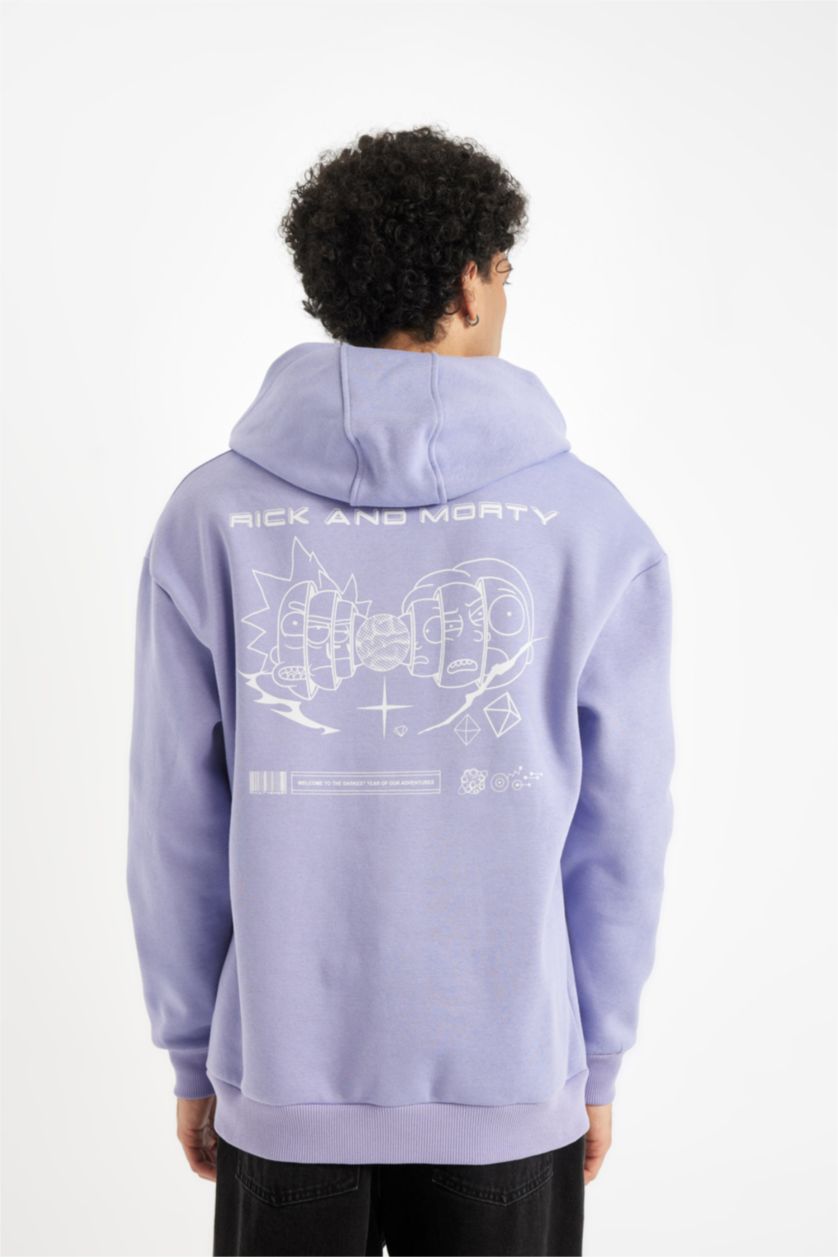 Ерлер Сирень Rick and Morty бокси фит үлкен бас киімді Свитер
