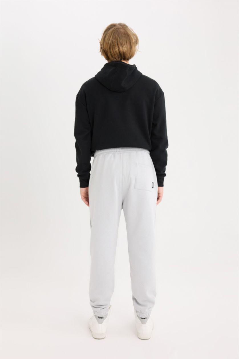 Ерлер Ашық сұр Marvel Logo Only қалыпты пішім Шалбар