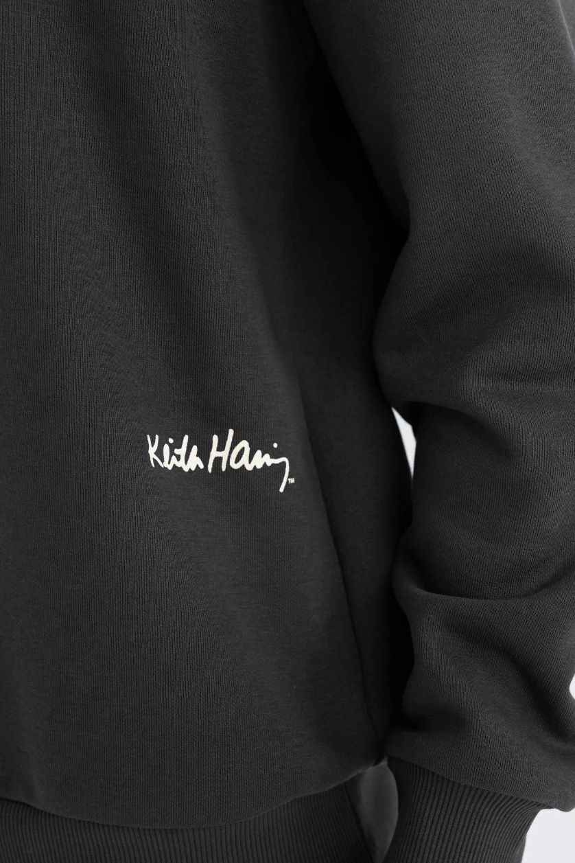 رجالي أنثرا سويت شيرت اوفر سايز بكابيشون من كيث هارينغ