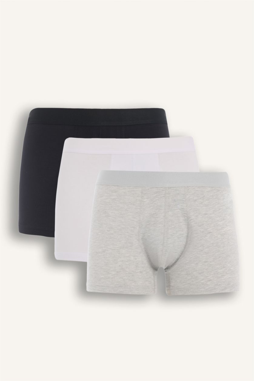 Erkek Siyah Loose Fit 3'lü Boxer