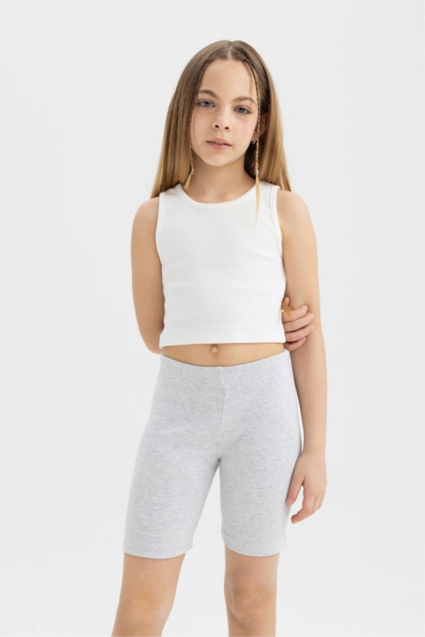 FILLES Gris Leggings à Camisole Biker pour Fille