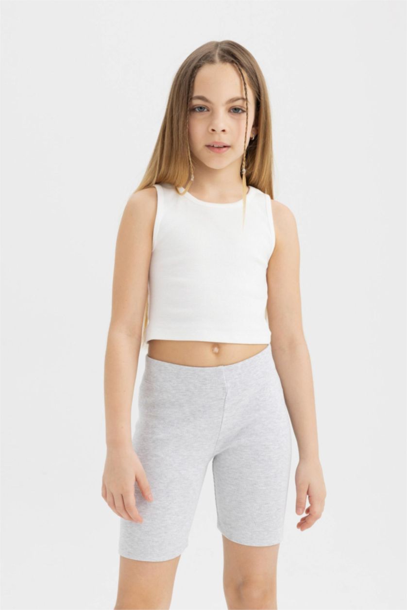 FILLES Gris Leggings à Camisole Biker pour Fille